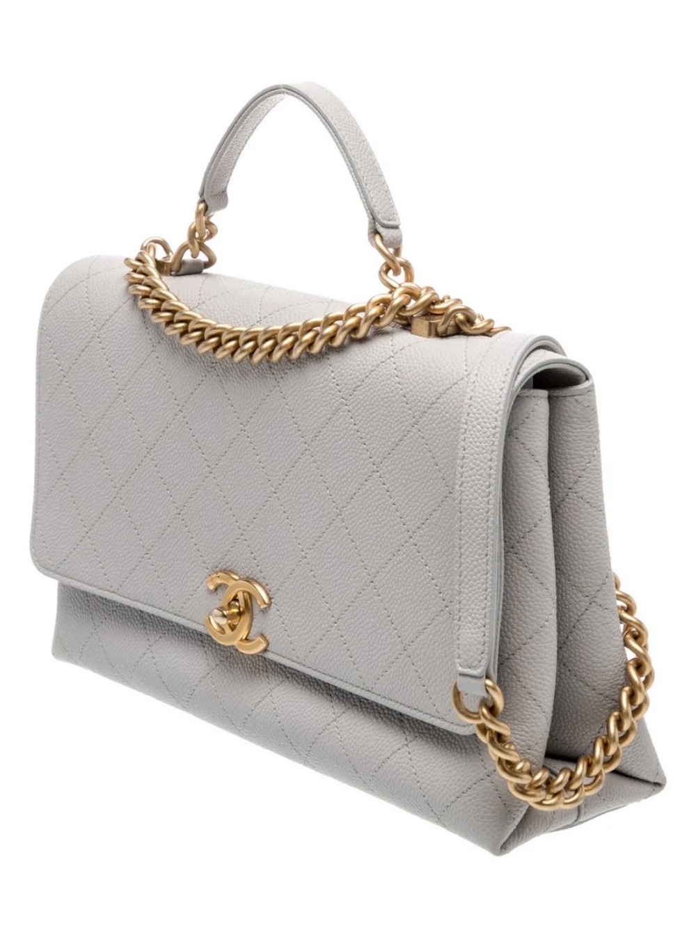 Grained Calfskin Small Stitched Flap